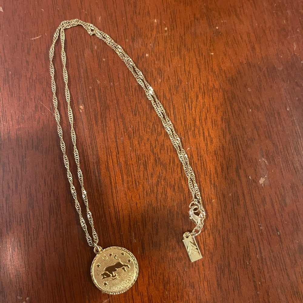 Gold Taurus pendent
